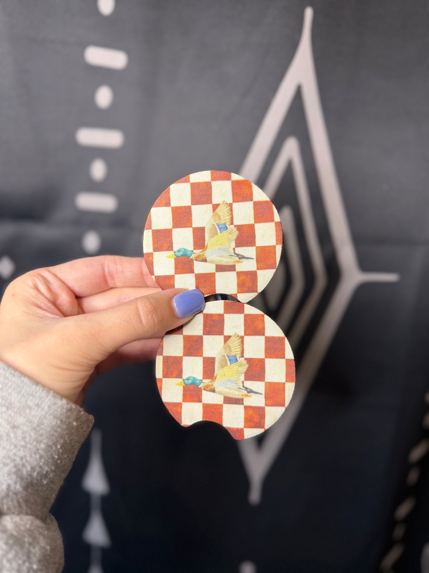 Checkered Duck Coaster Set