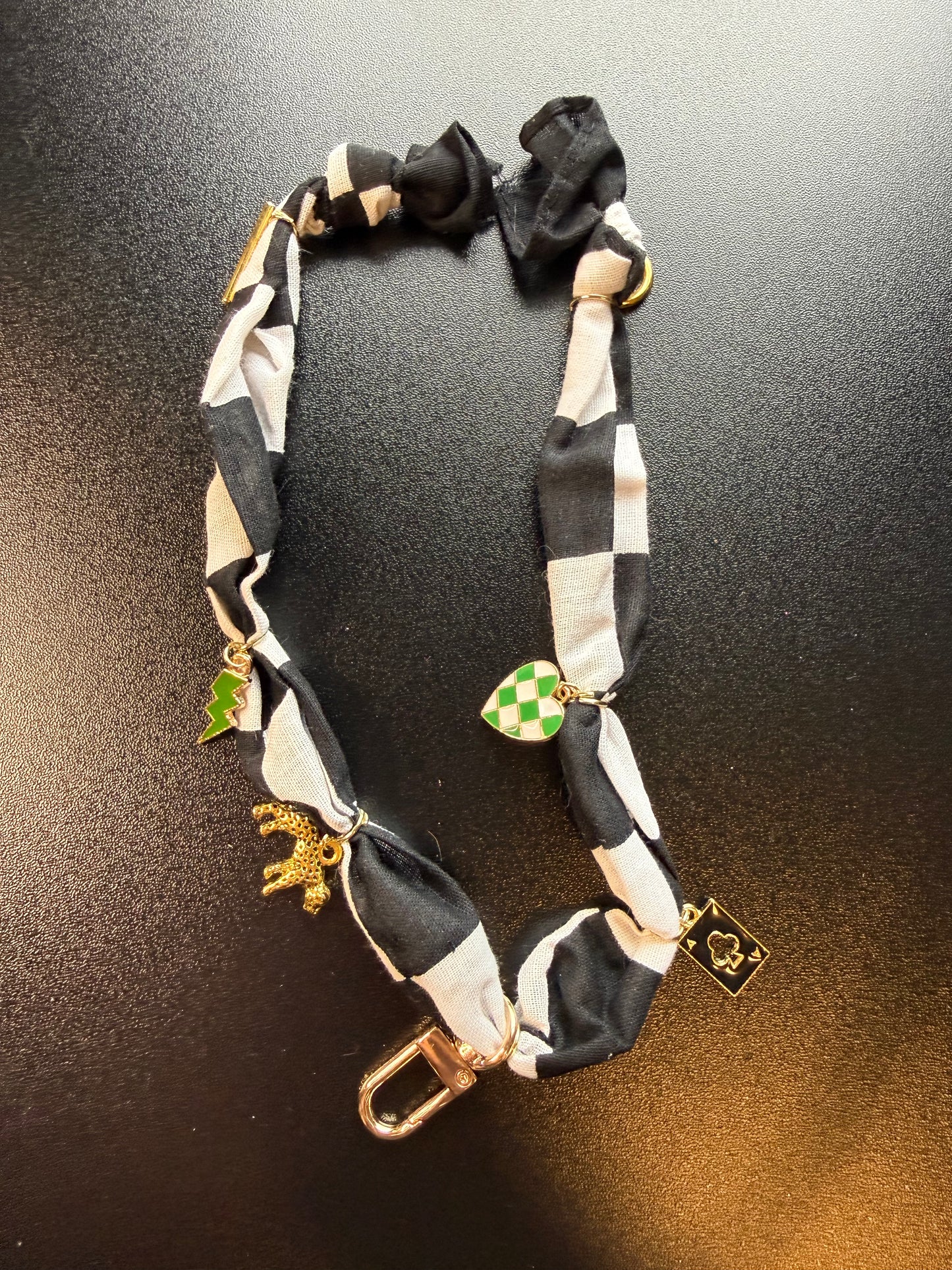 Bandana Freshie Hanger - green checkered