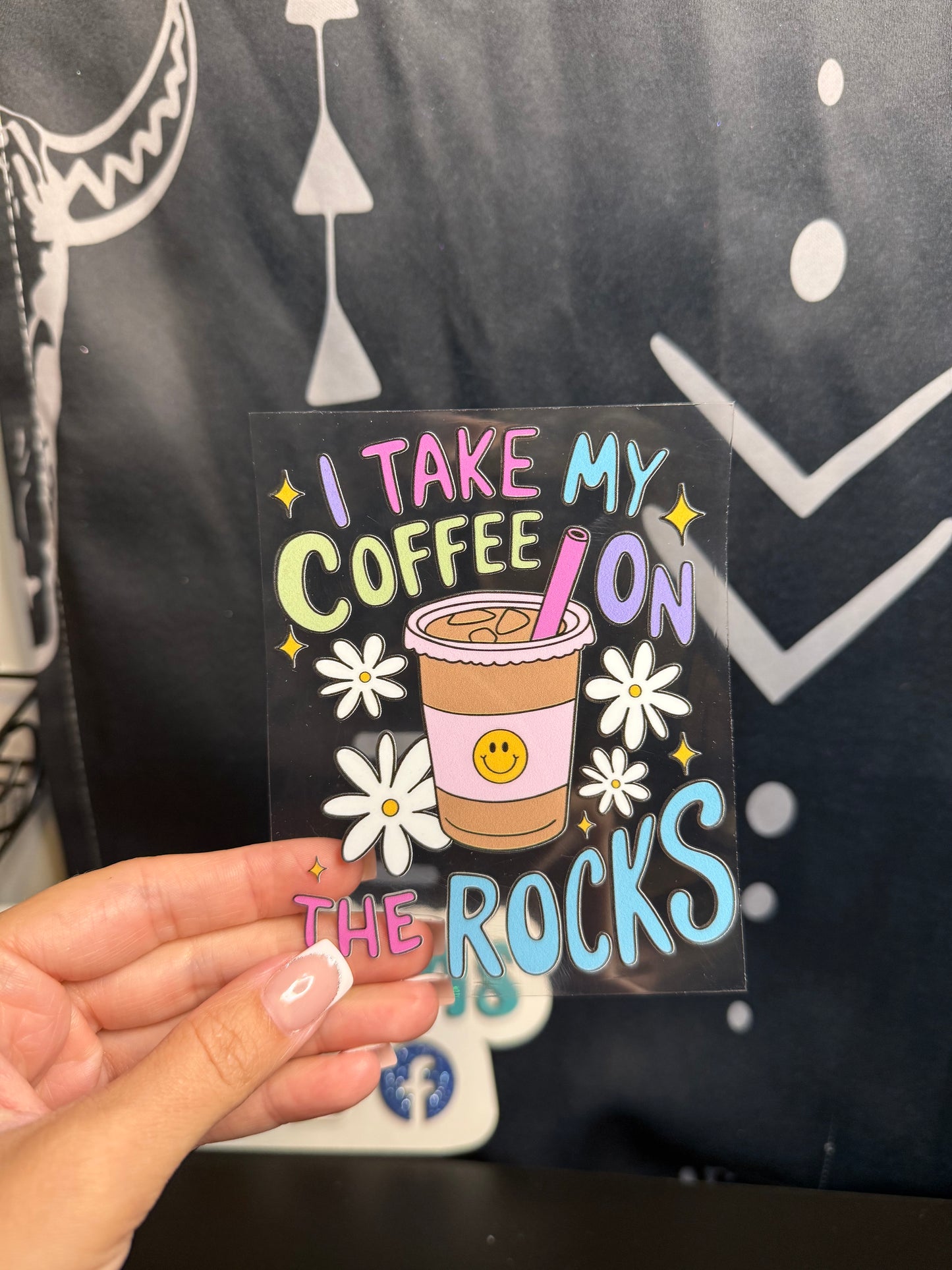 16oz Cup - Coffee on the Rocks Decal