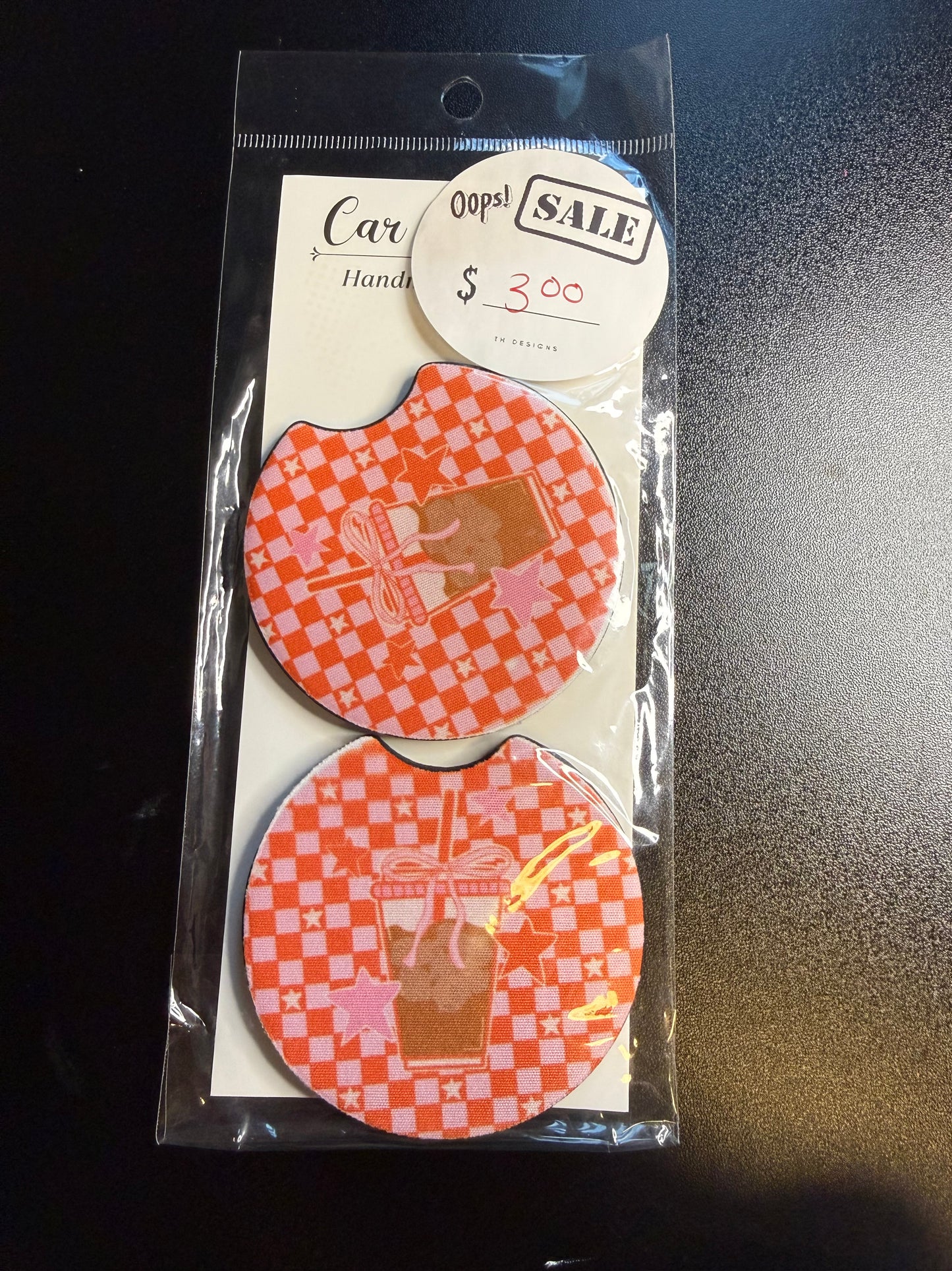 Checkered Coffee Coaster Set