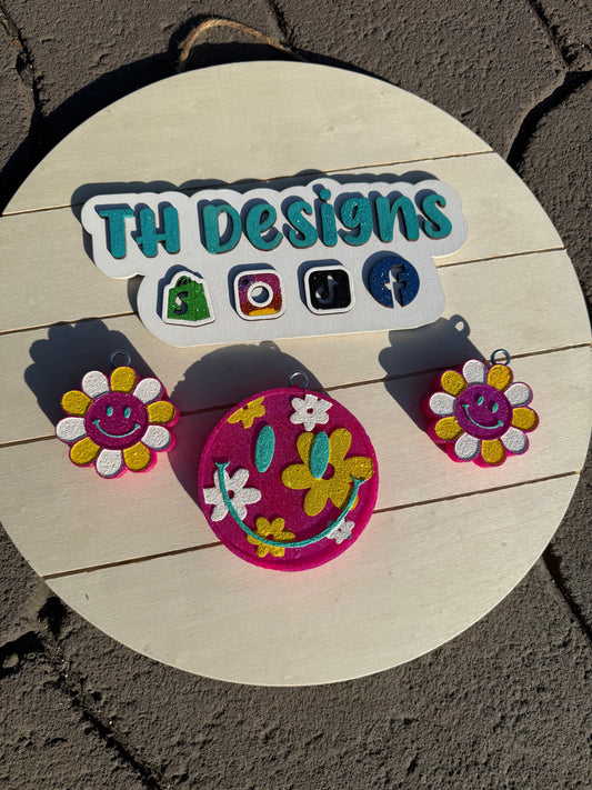 Floral Smiley Freshie Set PREORDER