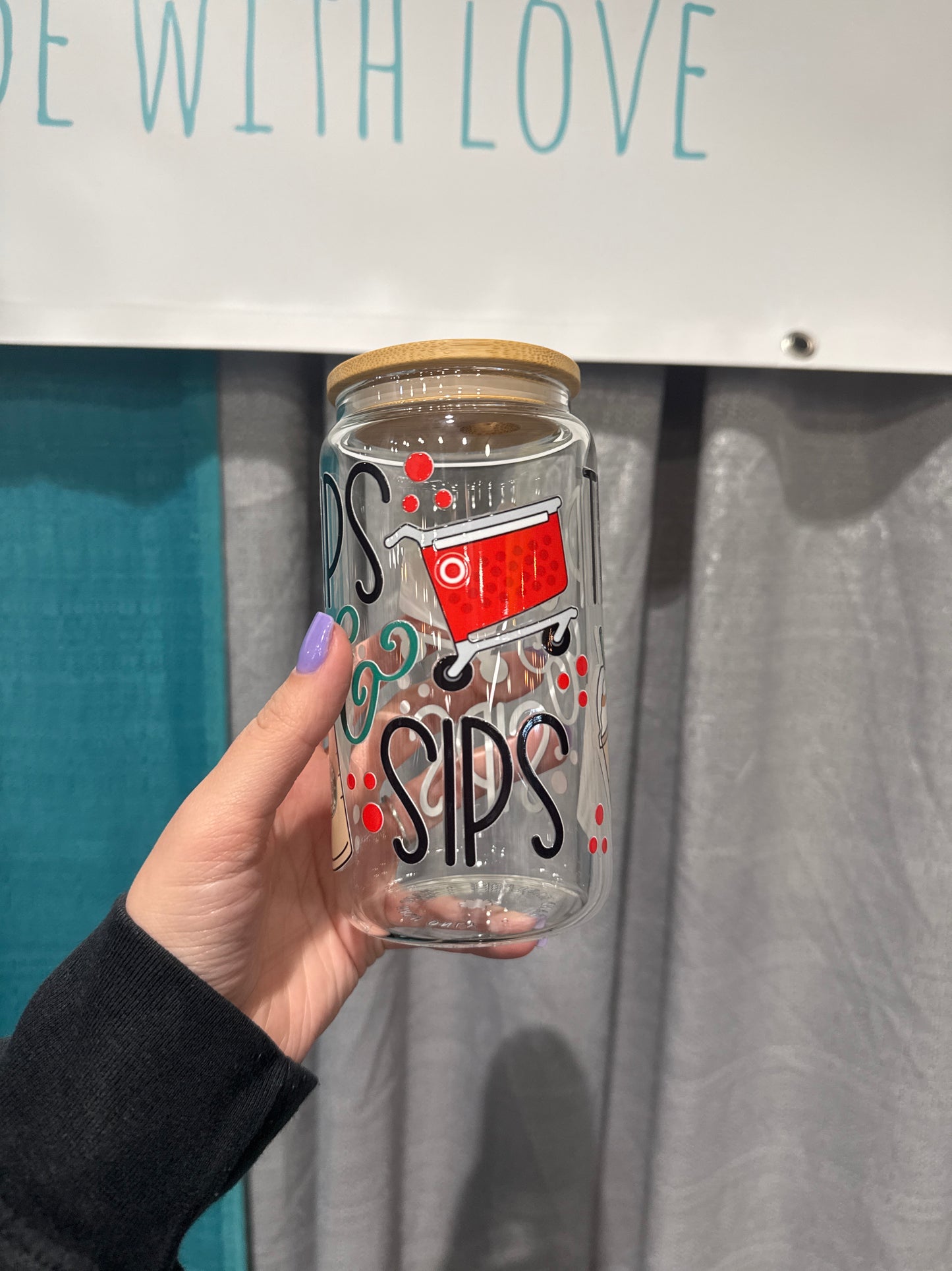 Trips & sips Glass cup