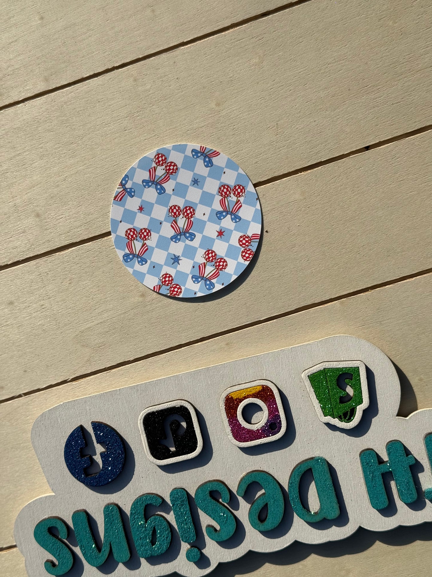 Round - 3 inch OR 4 inch dotted RTS CARDSTOCK PREORDER-  summer