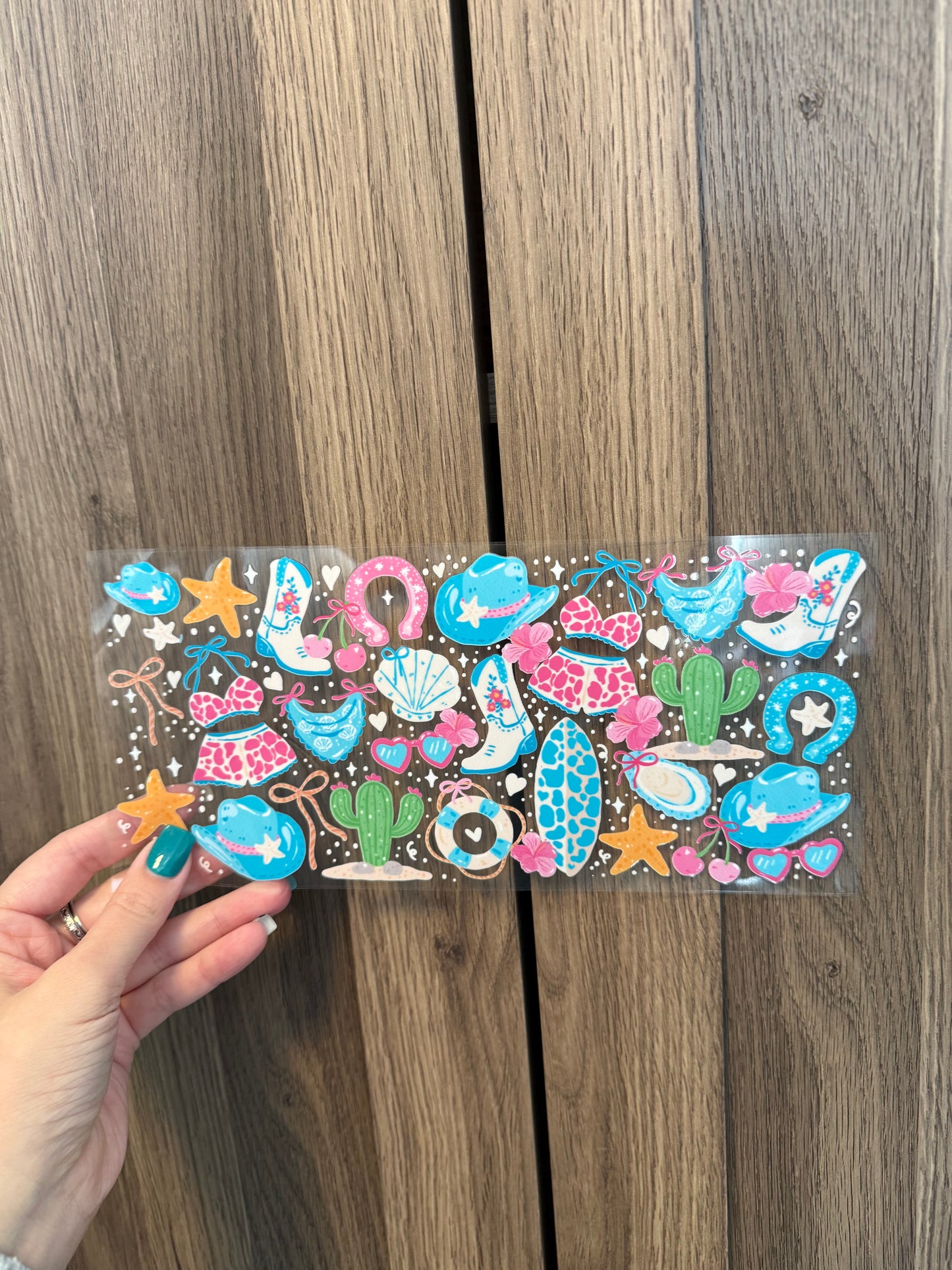 16oz Cup - Coastal Cowgirl Wrap