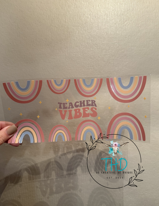 16oz Cup - Teacher Vibes Wrap