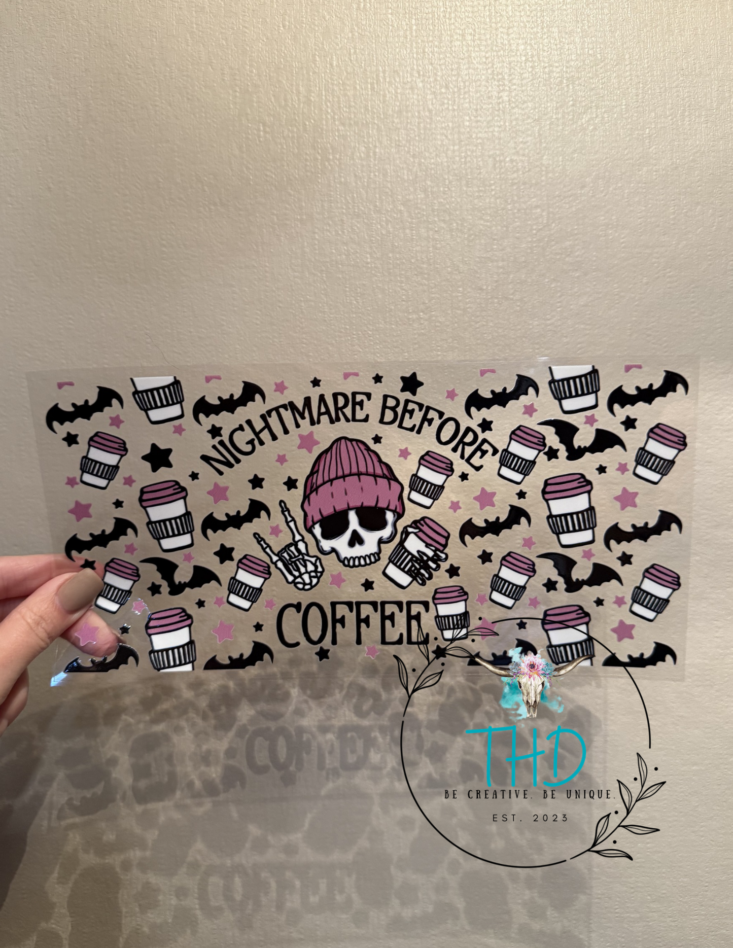 16oz Cup - Nightmare Before Coffee Wrap