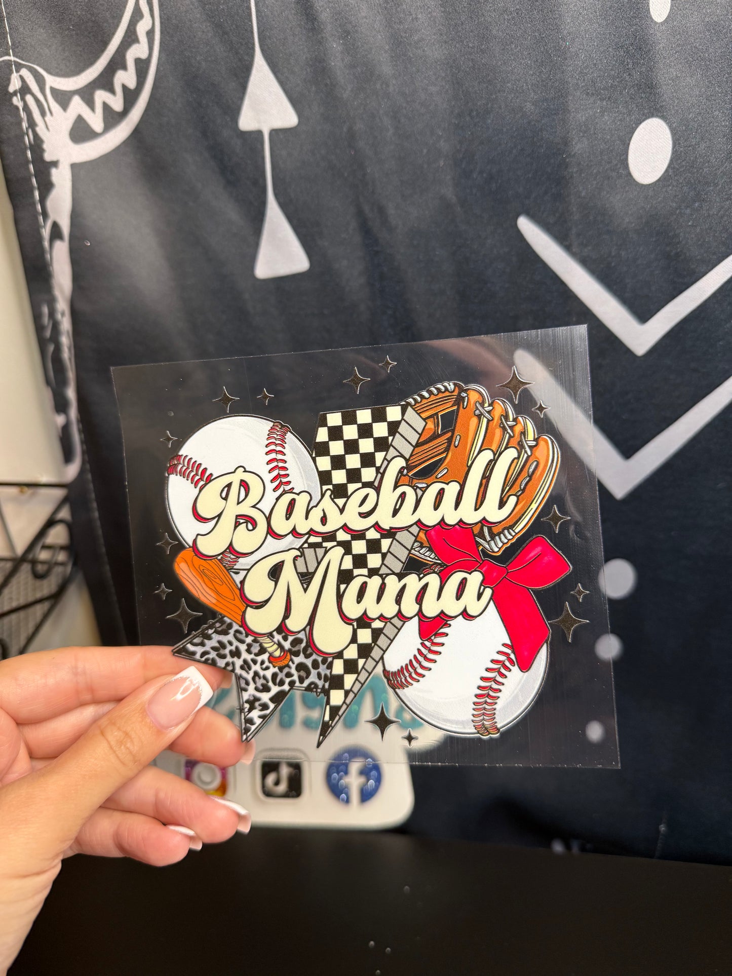 16oz Cup - Baseball Mama Decal