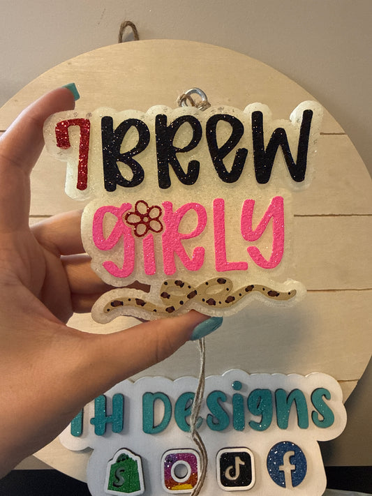 7 brew girly Freshie -  cowgirl cabana
