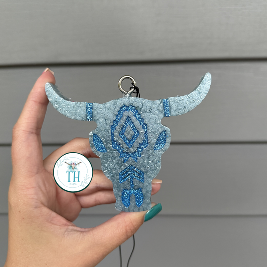 Bull skull Freshie Set - Blue Hawaiian Punch