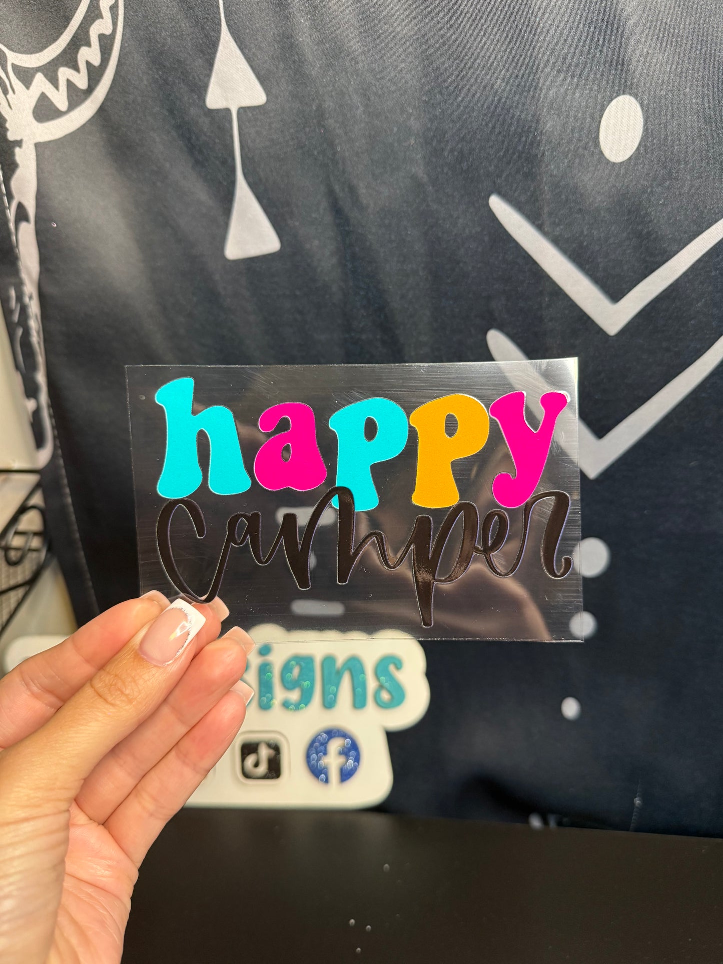 16oz Cup - happy Camper Decal