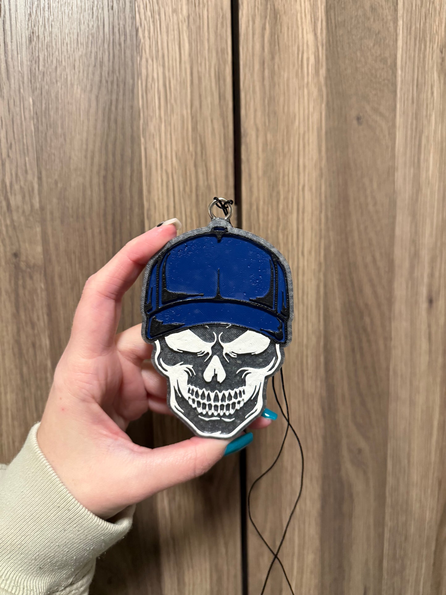 Skull Trucker Hat Freshie -  Apple Cider Donut