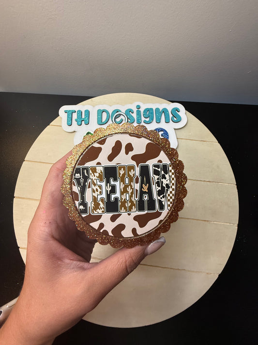 Round 3 inch Scalloped PREORDER - Custom photo/design
