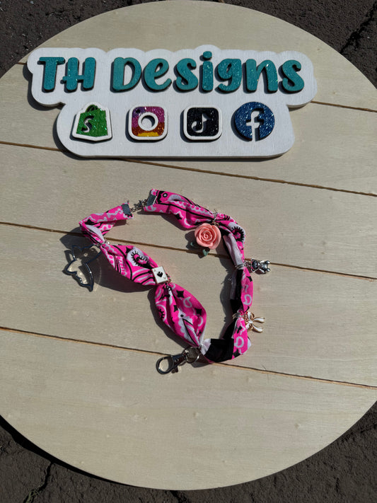 Bandana Freshie Hanger - Pink Rose