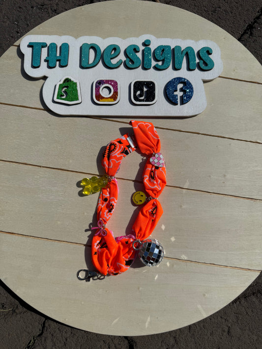 Bandana Freshie Hanger - Neon Orange