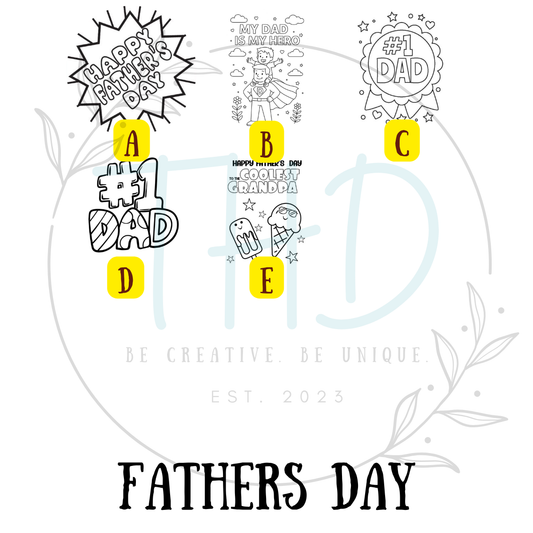 Dad Color In Round Freshie PREORDER
