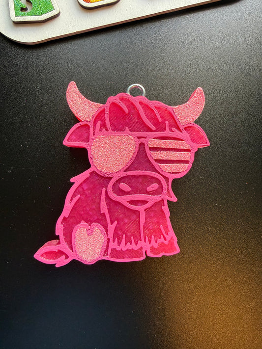 Highland Cow with Glasses PREORDER