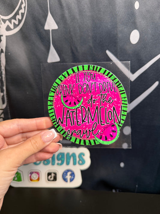 16oz Cup - Watermelon Crawl Decal