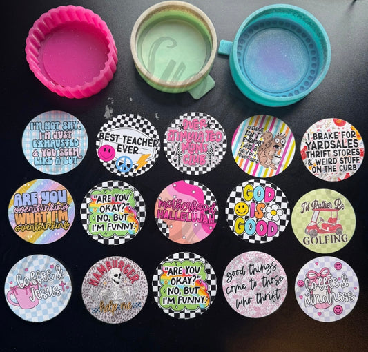 Round - 3 inch OR 4 inch dotted RTS CARDSTOCK PREORDER