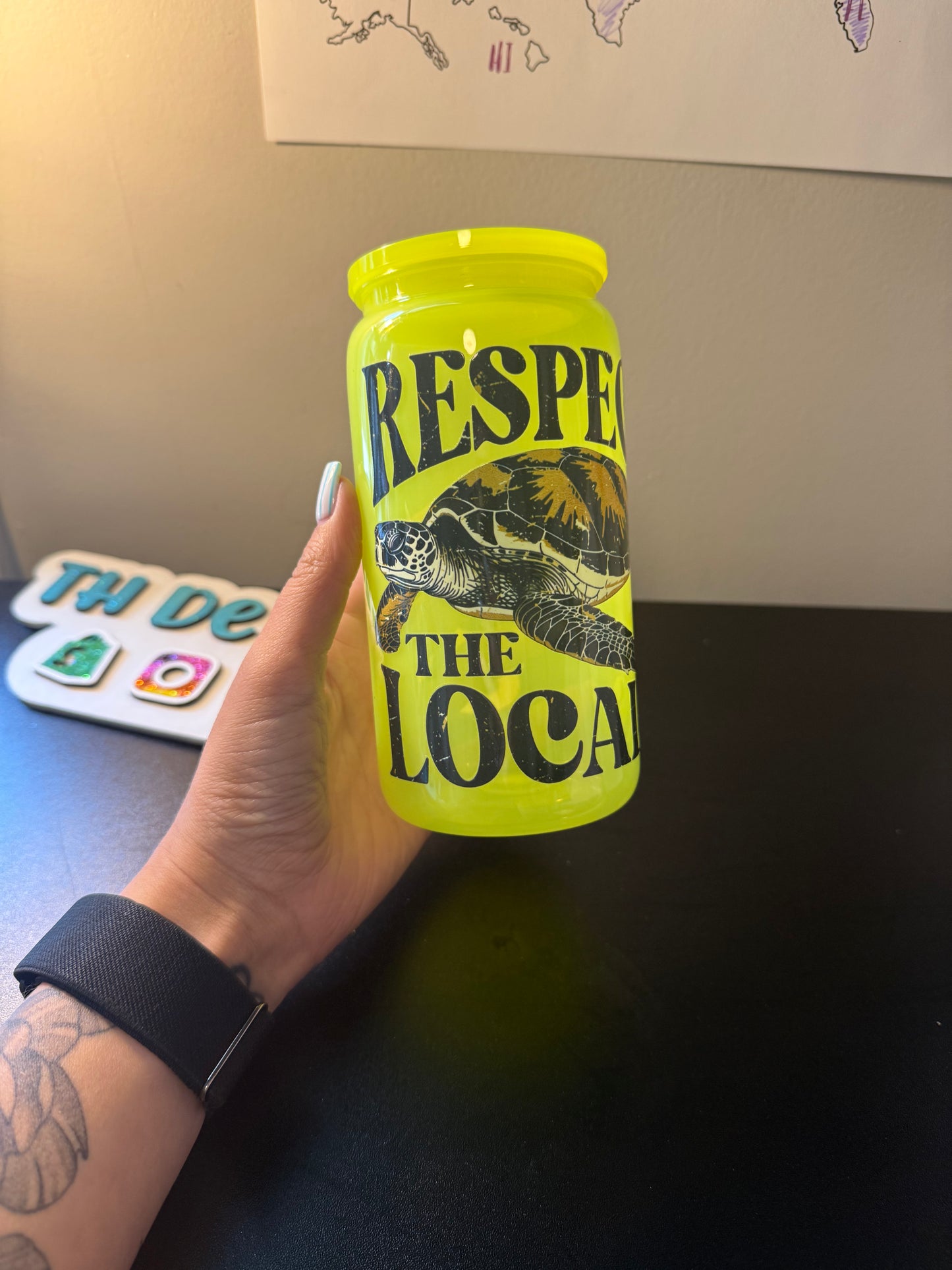 Respect the Locals Yellow Plastic 16oz Cup (Copy)