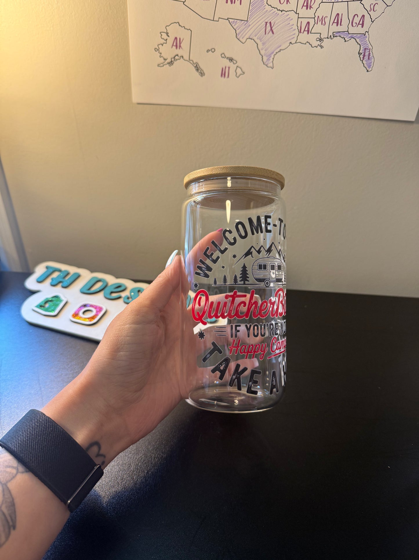 Welcome to camp Glass 16oz Cup