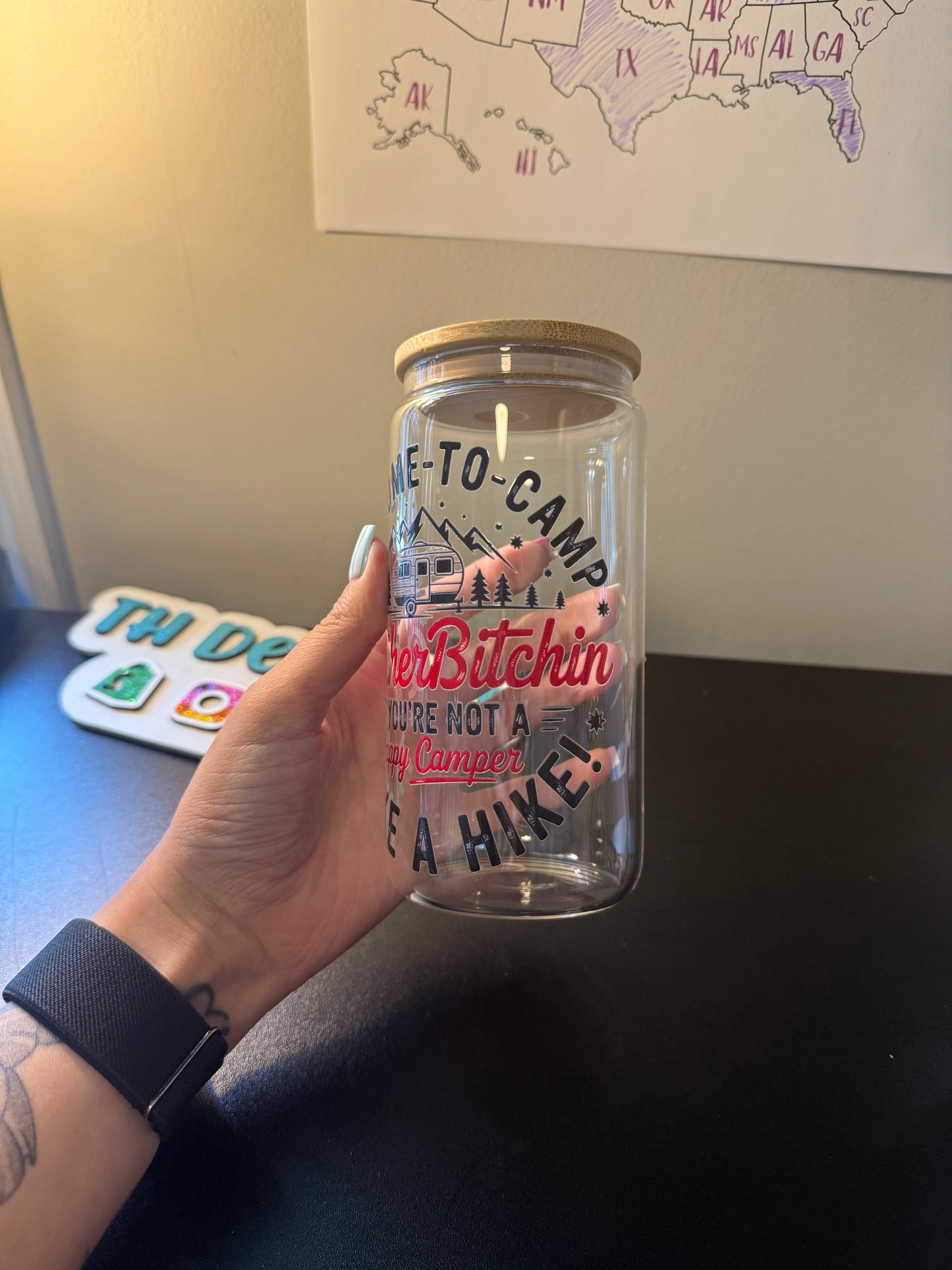 Welcome to camp Glass 16oz Cup