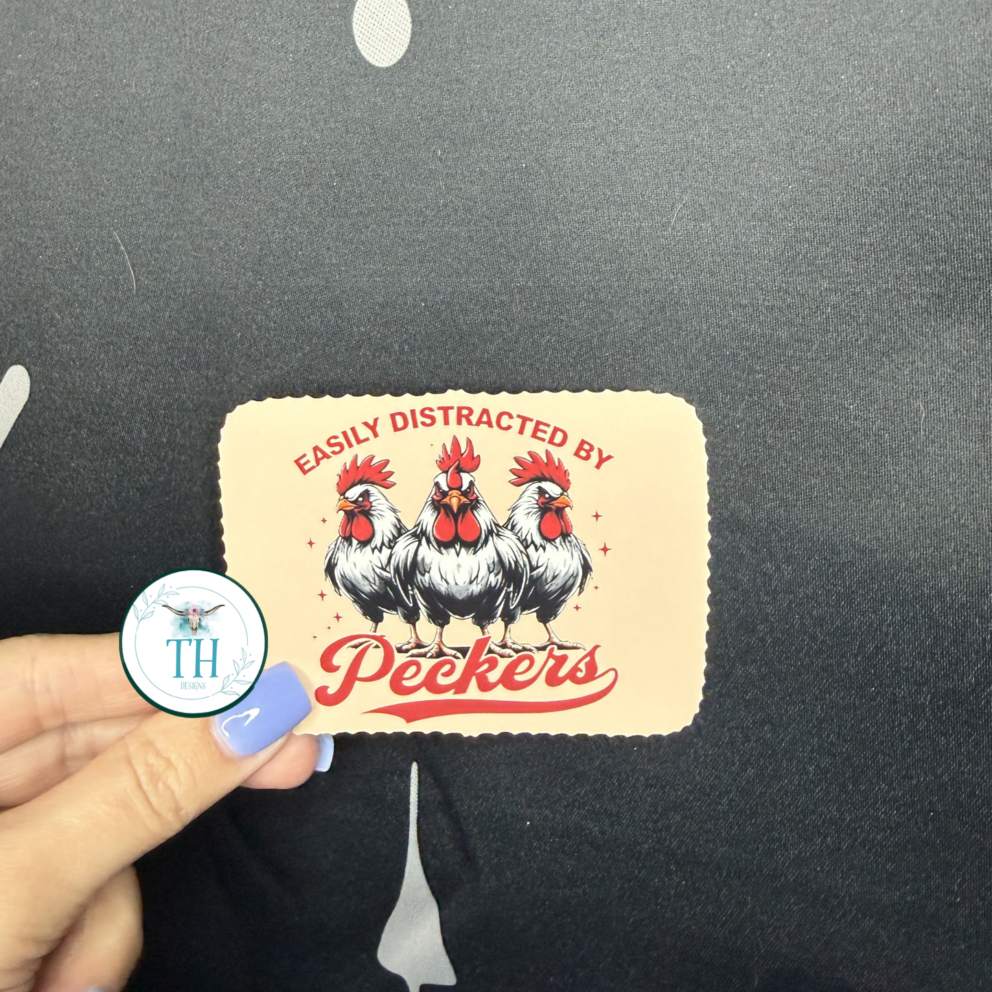 Easily Distracted By Peckers Western Rectangle