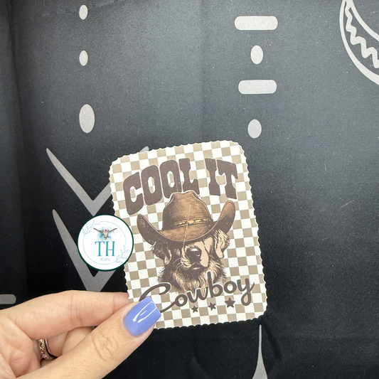 Cool It Cowboy Western Rectangle
