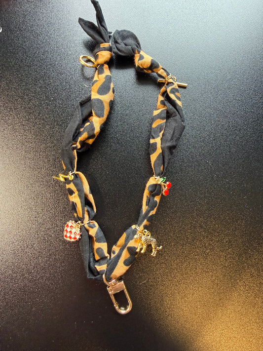 Bandana Freshie Hanger - Leopard Cherries