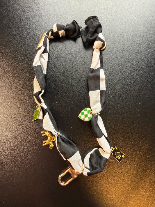 Bandana Freshie Hanger - green checkered